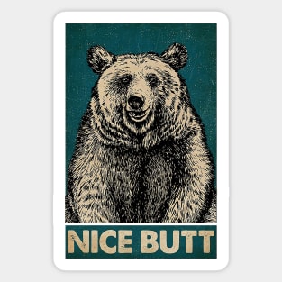 Bear Nice Butt - Cute Bear Sticker